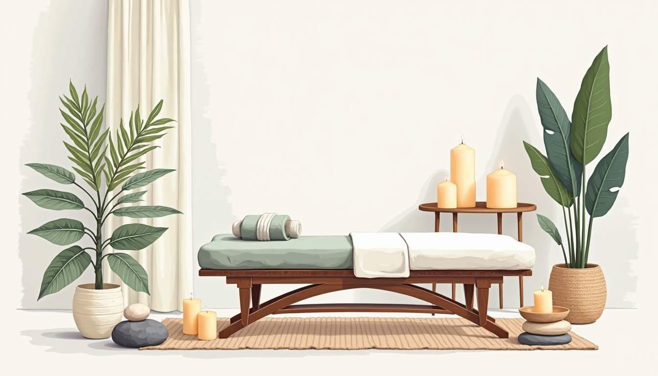 image of a massage table