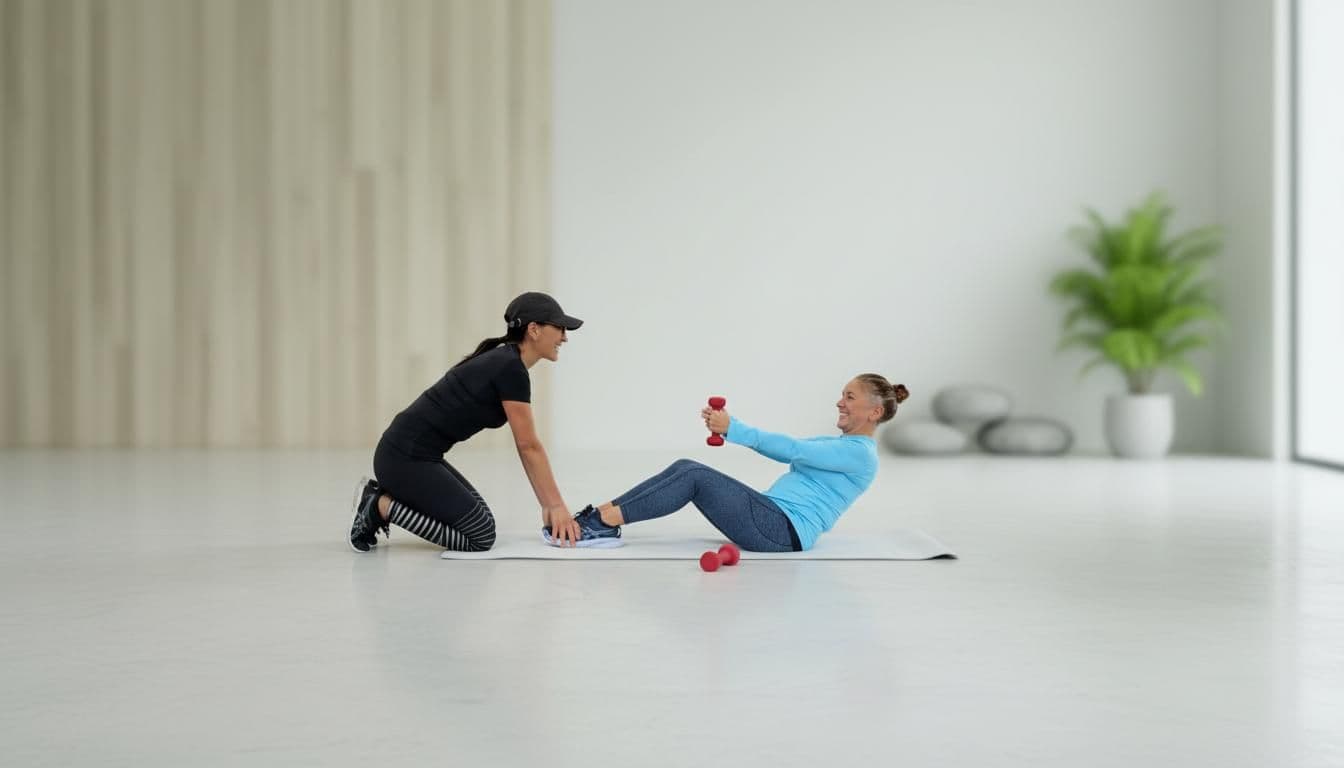 image of two woman doing a personal training session