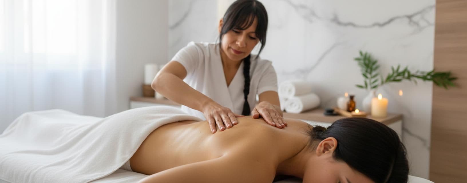 image of someone having trigger point therapy to their back